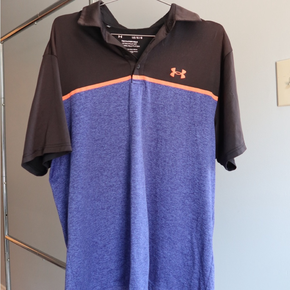 LG Men's Blue and Black Polo‎ Shirt
